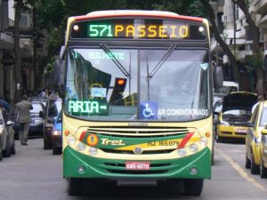 Brazil - Rio City - Centro area colorful bus
