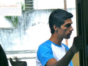 Brazil - Rio City - Centro passenger on trolley