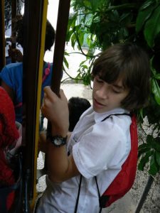 Brazil - Rio City - Centro student on trolley