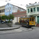 Brazil - Rio City - trolley arriving in Santa Terese