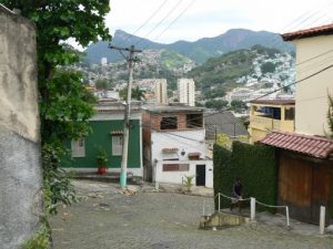 Brazil - Rio City - Santa Terese area; steep narrow