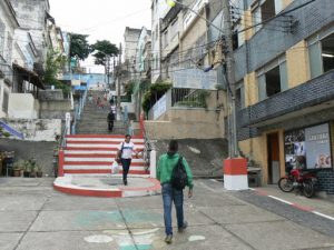 Brazil - Rio City - Santa Terese area steep narrow