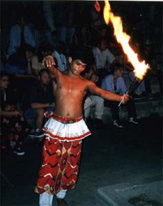 Kandy-fire walk dancer