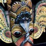 Kandy-carved dragon mask