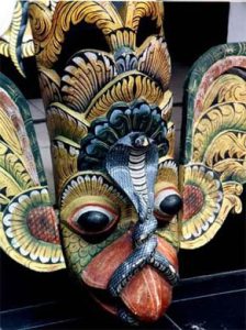 Kandy-carved dragon mask