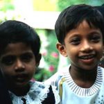 Kandy-Indian children visitng Sri Lanka