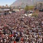 Yemen - Anti-government protesters attend a rally in Taiz February