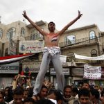 Yemen - Anti-government protesters attend a rally in Taiz February