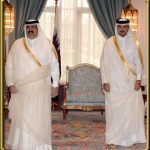 The Emir (L) and the heir apparent H.H. Sheikh Jasim
