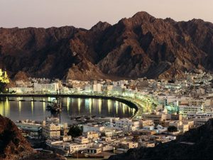 Oman - Muscat corniche along the Arabian Sea