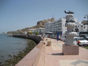 Oman - Muscat corniche along the Arabian Sea