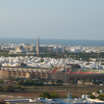 Oman - Muscat city overview with football stadium