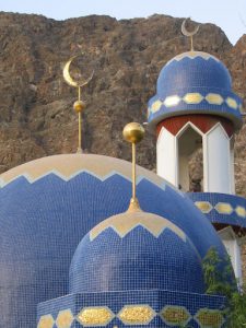 Oman - tiled mosque domes