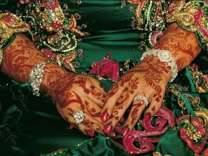 Oman - henna tattoos for a wedding (photo credit: National Geographic