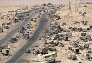 Kuwait - aftermath of Desert Storm attack by American forces