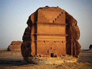 Saudi Arabia - ancient temple ruin (photo credit: National Geographic magazine