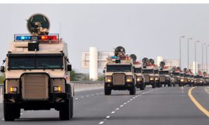 Bahrain - Saudi military vehicles enter Bahrain to help quell