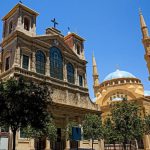 Lebanon - church and mosque in Beirut  (photo-asiaexplorers.com)