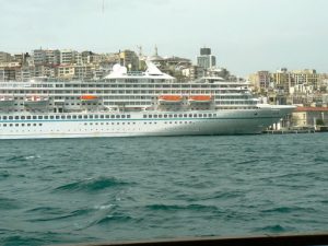 Turkey, Istanbul - major shipping cruise lines sail into the