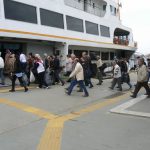 Turkey, Istanbul - crowds fill every ferry crossing