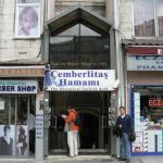 Turkey, Istanbul - entrance to Cemberlitas hammam  bath house in