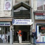 Turkey, Istanbul - entrance to Cemberlitas hammam  bath house in