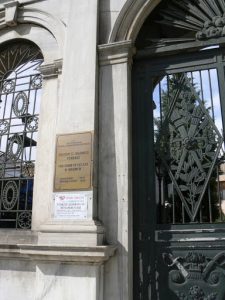 Turkey, Istanbul - entrance to burial ground containing tomb of