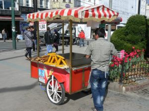 Turkey, Istanbul - corn vendor