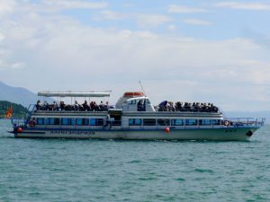 Macedonia, Ohrid City - tourist boat