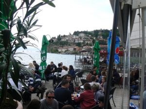 Macedonia, Ohrid City - lunch by the water