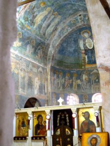 Macedonia, Ohrid City - St Sophia church interior with very