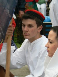 Macedonia, Ohrid City - handsome man in ethnic costume