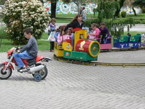 Macedonia, Ohrid City - central park kid rides