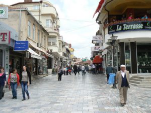 Macedonia, Ohrid City - main pedestrian street