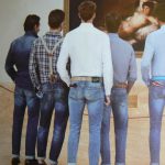 Ukraine, Odessa - advertisement for jeans