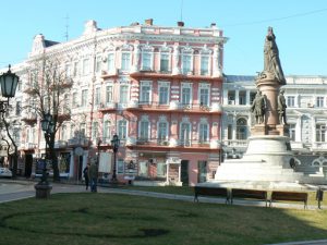 Ukraine, Odessa - statue of Catherine the Great overlooking the