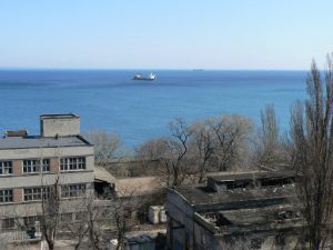 Ukraine, Odessa - view of the Black Sea from  World