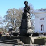 Ukraine, Odessa - Pushkin statue in front of city hall