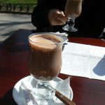 Ukraine, Odessa - hot chocolate in cafe on bul Derybasivska