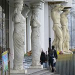 Ukraine, Odessa - bizarre Greco-stylized columns