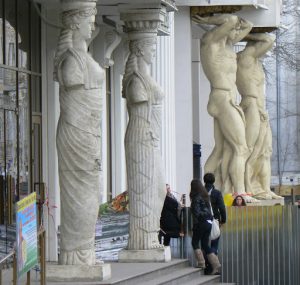 Ukraine, Odessa - bizarre Greco-stylized columns