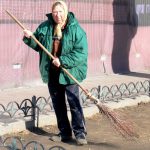 Ukraine, Odessa - cleaning crew member