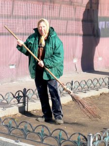 Ukraine, Odessa - cleaning crew member