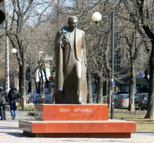 Ukraine, Odessa - statue of Ivan Franko, poet and political
