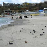 Ukraine, Odessa - Arkadia Beach on the Black Sea; most hotels