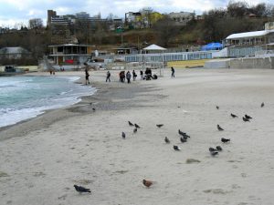 Ukraine, Odessa - Arkadia Beach on the Black Sea; most hotels