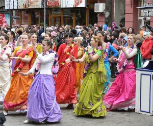 Odessa, Ukraine - Carnival Humorina ethnic costumes
