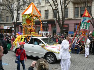 Odessa, Ukraine - Carnival Humorina Hari Krishna Hindu shrine