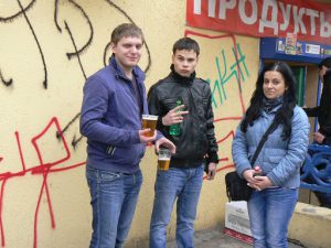 Odessa, Ukraine - Carnival Humorina beer