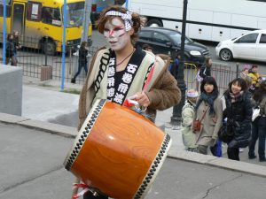 Odessa, Ukraine - Asian performing troupe